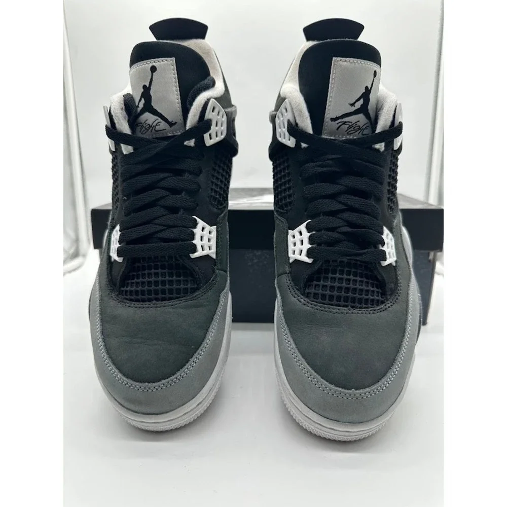 Air Jordan‎ 4 Retro Fear 2024 Black Anthracite Grey FQ8138-002 Mens 10.5 Shoes